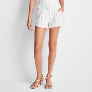 NWT! Women's High-Rise Belted Shorts - Future Collective with Jenee Naylor White